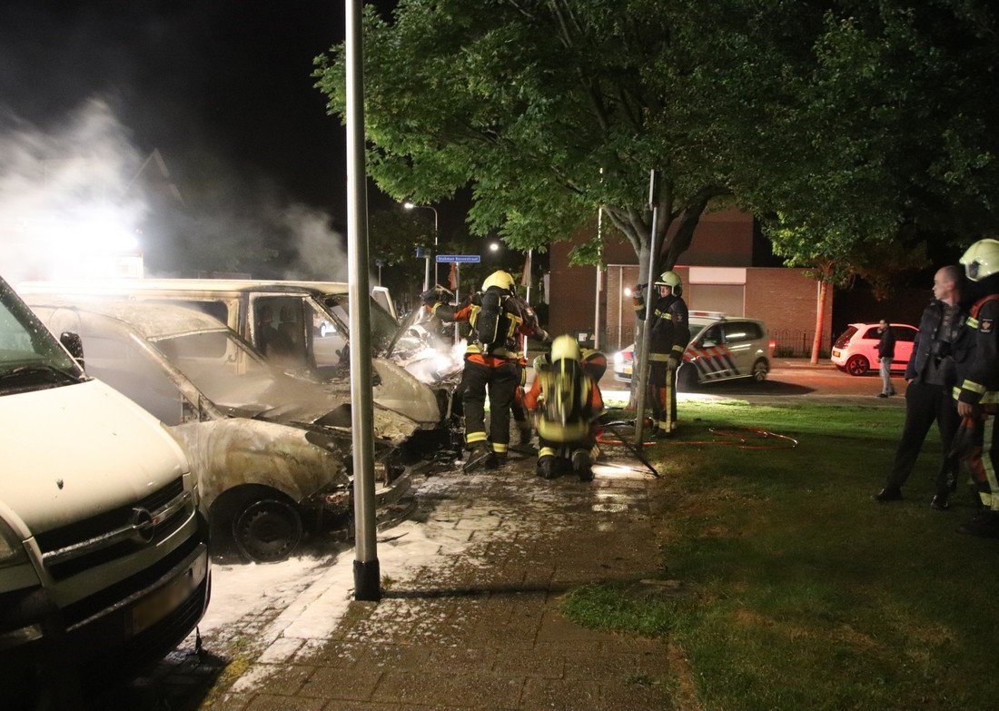 Diverse voertuigbranden Rederijkersplein Noordwijk